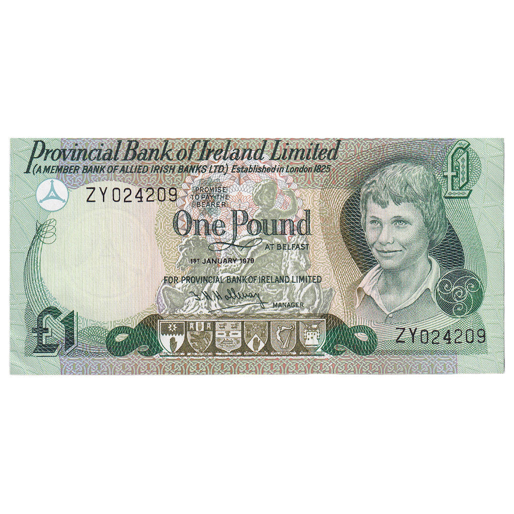 Bankovka,
Severní Irsko,
1 libra