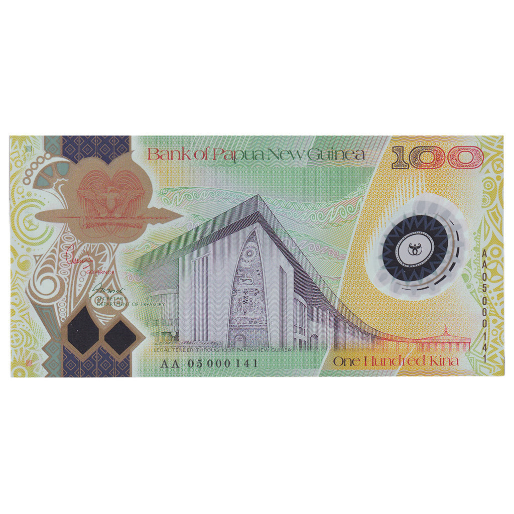 Bankovka,
Papua Nová Guinea,
100 Kč