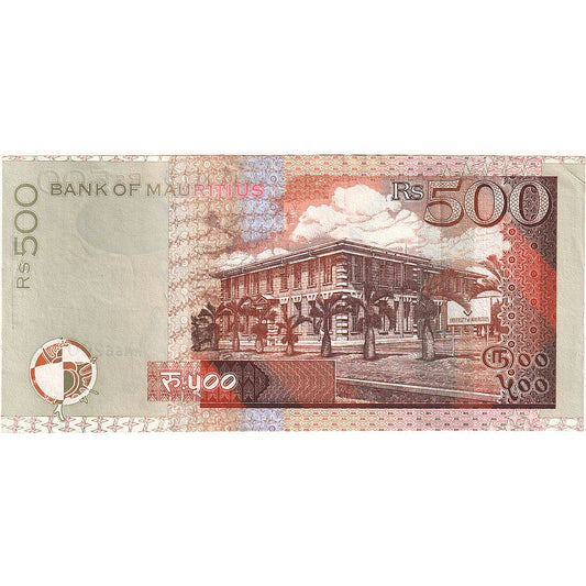 Mauricius,
500 rupií,
2007