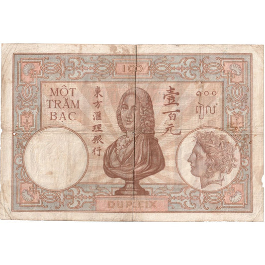 francouzská Indočína,
100 piastrů,
VF(20-25)
