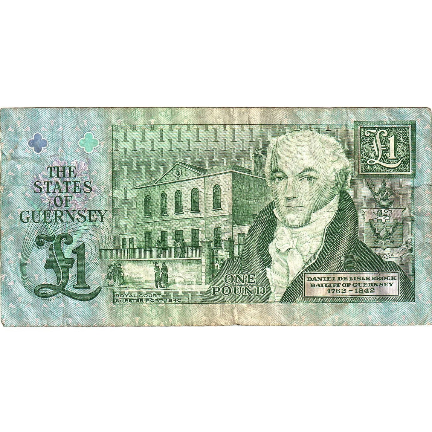 Bankovka,
Guernsey,
1 libra