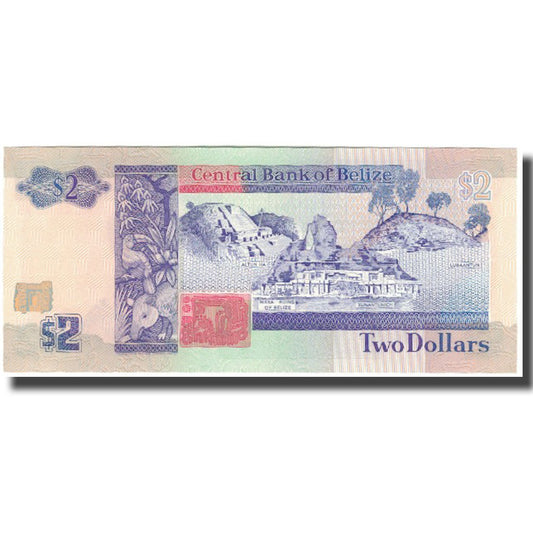 Bankovka,
Belize,
2 dolary