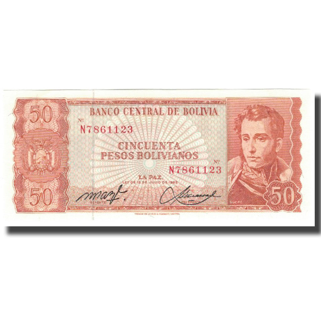 Bankovka,
Bolívie,
50 bolíviánských pesos