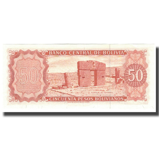Bankovka,
Bolívie,
50 bolíviánských pesos