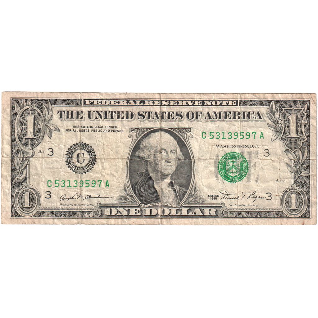 Spojené státy,
1 dolar,
1981