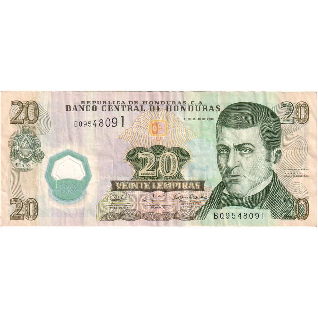 Honduras,
20 lempir,
2008
