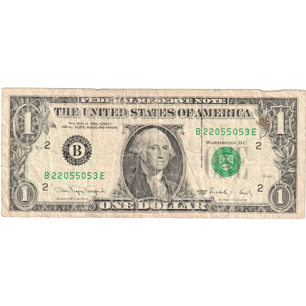 Spojené státy,
jeden dolar,
1988