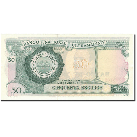 Bankovka,
Mosambik,
50 Escudos