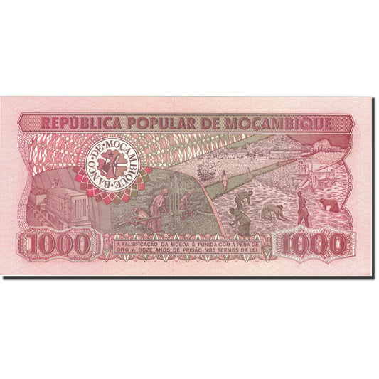Bankovka,
Mosambik,
1000 Meticais