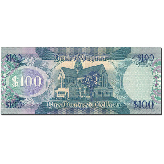 Bankovka,
Guyana,
100 dolarů