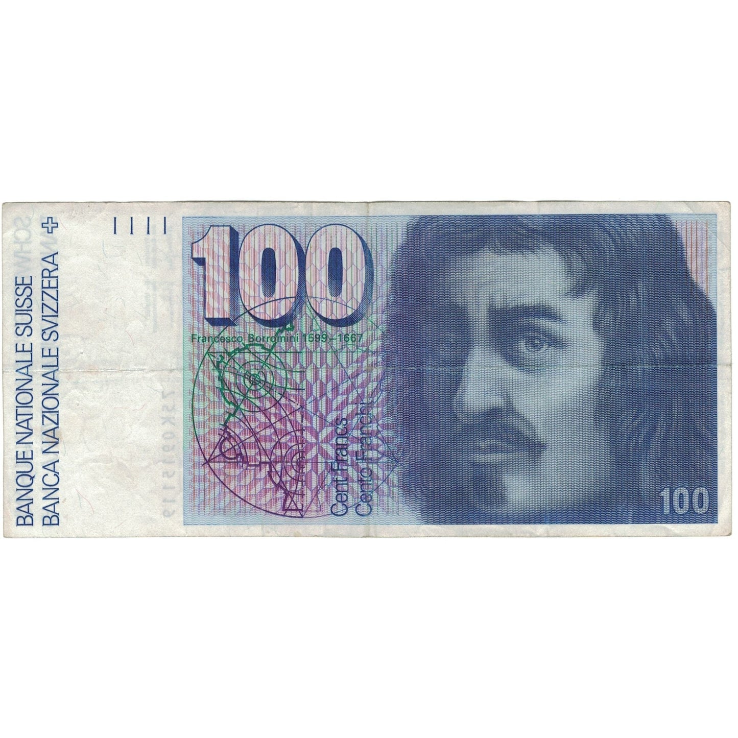 Bankovka,
Švýcarsko,
100 Frankenů