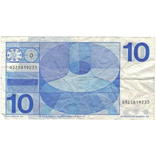 Bankovka,
Nizozemí,
10 zlatých