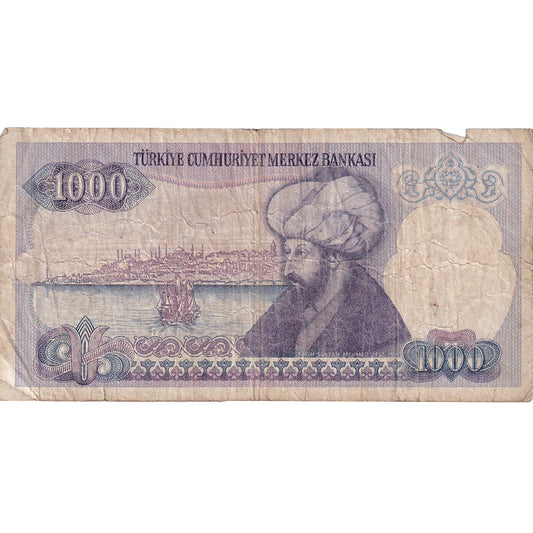 Bankovka,
Turecko,
1000 lir