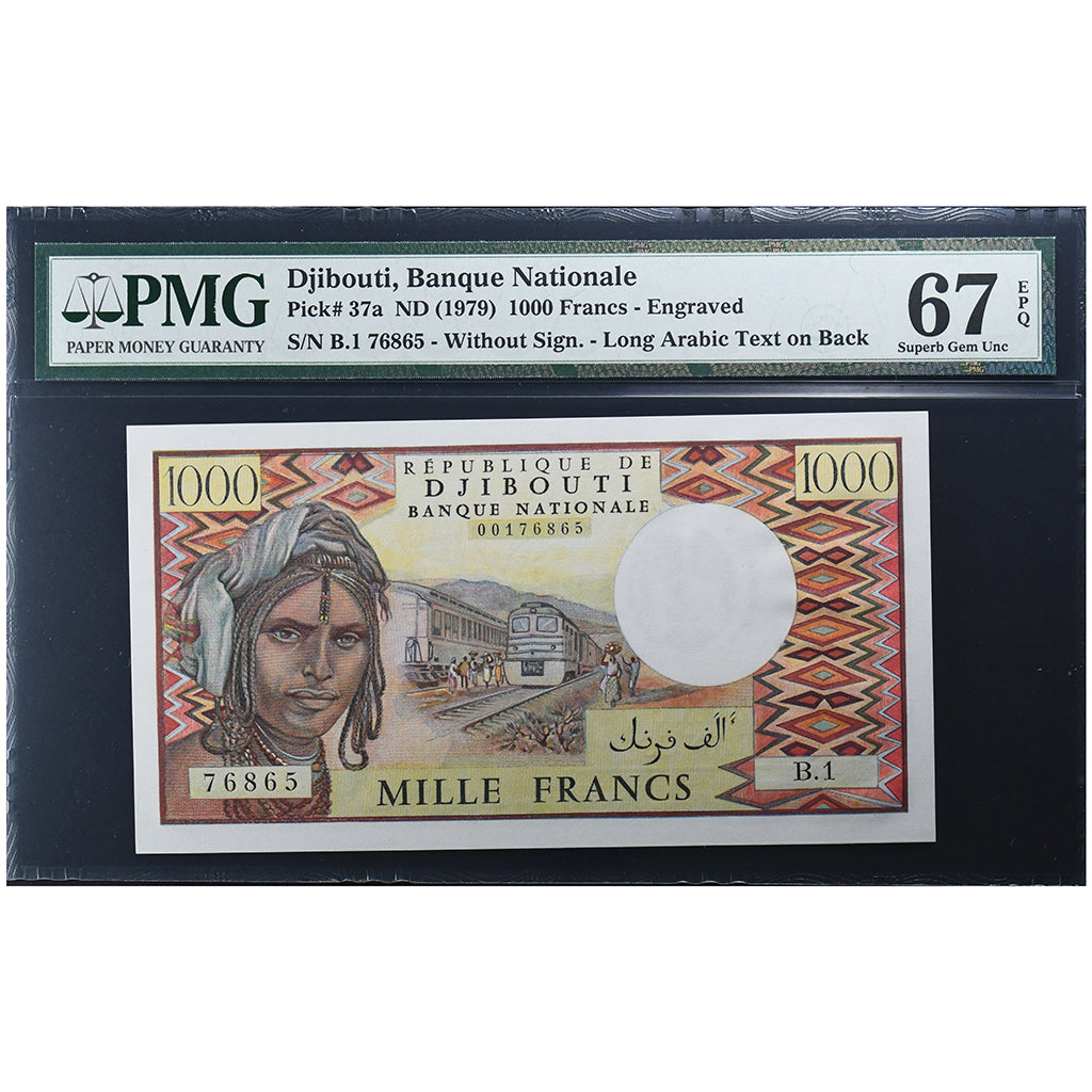 Džibutsko,
1000 franků,
UNC 67 EPQ