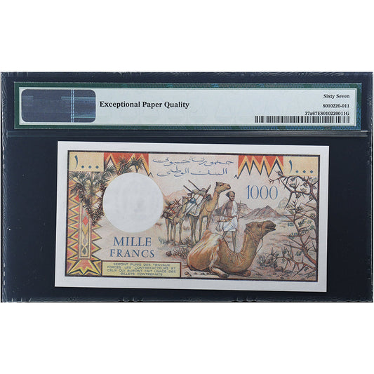 Džibutsko,
1000 franků,
UNC 67 EPQ