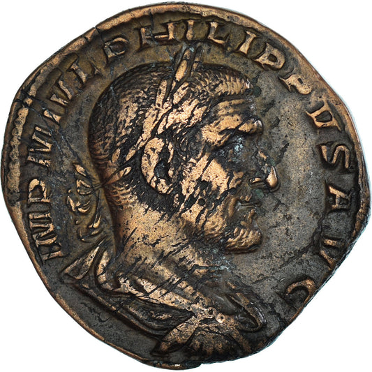 Mince, 
  
  Filip I, 
  
  Sestertius