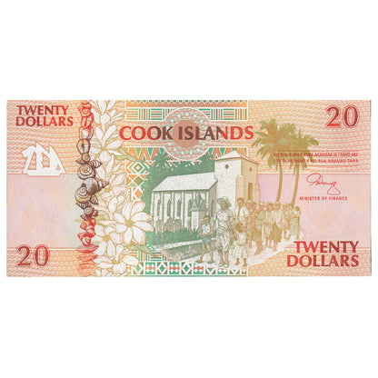 Bankovka, 
  
  Cookovy ostrovy, 
  
  20 dolarů