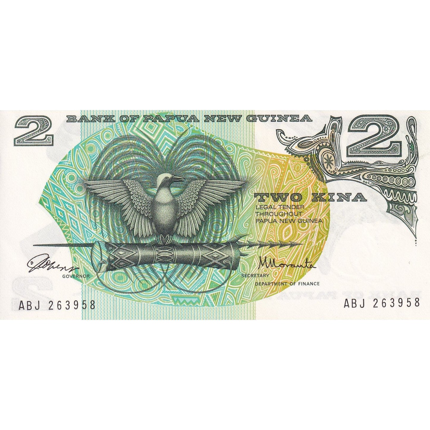 Bankovka, 
  
  Papua Nová Guinea, 
  
  2 Čína