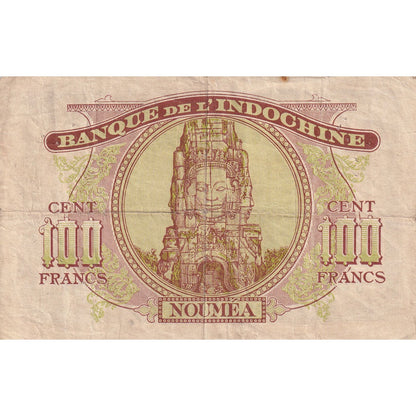 Bankovka, 
  
  Nová Kaledonie, 
  
  100 franků