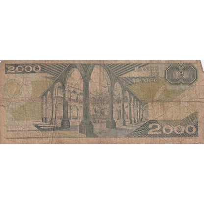 Bankovka, 
  
  Mexiko, 
  
  2000 pesos