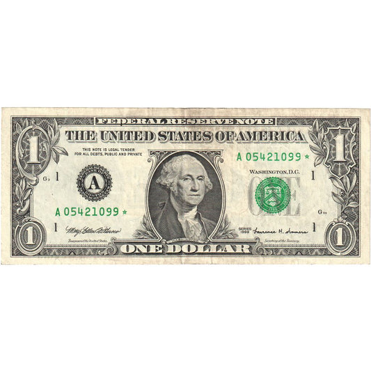 Spojené státy, 
  
  1 dolar, 
  
  1999