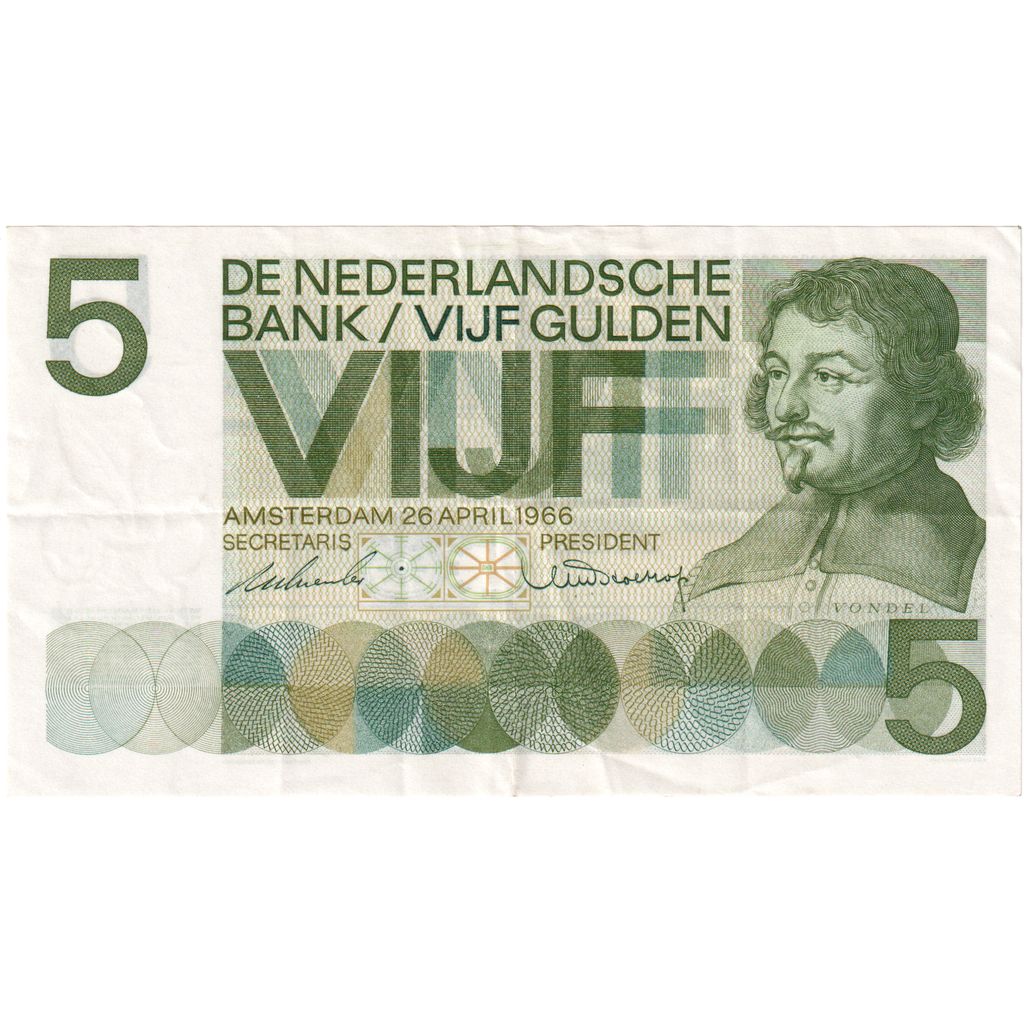Nizozemí, 
  
  5 zlatých, 
  
  1966-04-26