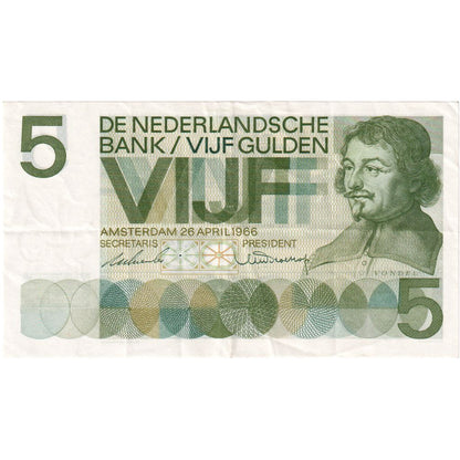 Nizozemí, 
  
  5 zlatých, 
  
  1966-04-26