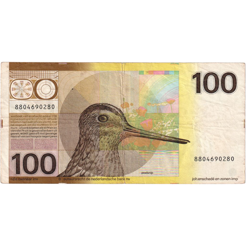 Nizozemí, 
  
  100 zlatých, 
  
  1977-07-28