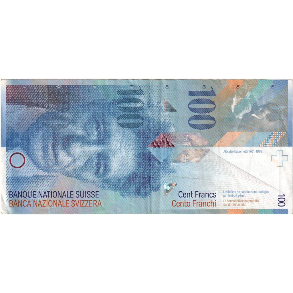 Švýcarsko, 
  
  100 Frankenů, 
  
  EF(40-45)