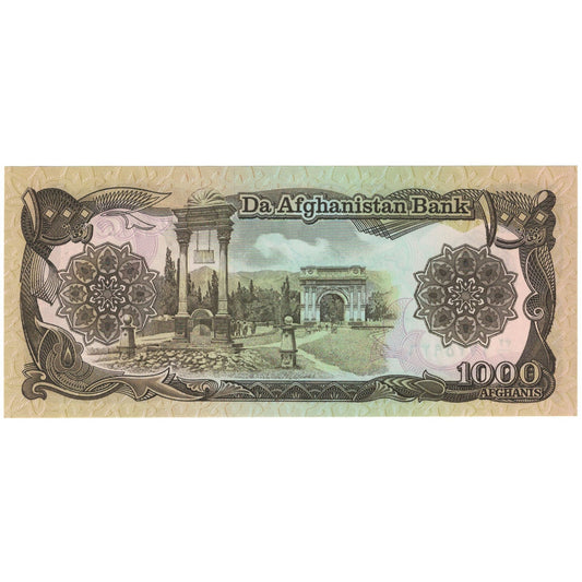 Bankovka, 
  
  Afghánistán, 
  
  1000 Afghánců