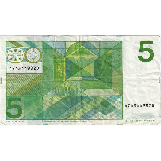 Bankovka, 
  
  Nizozemí, 
  
  5 zlatých
