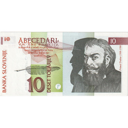 Slovinsko, 
  
  10 Tolarjev, 
  
  1992