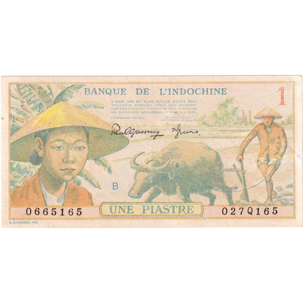 FRANCOUZSKÁ INDO-ČÍNA, 
  
  1 Piastre, 
  
  1949