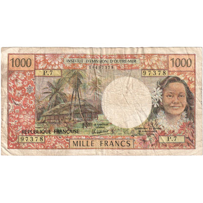 Tahiti, 
  
  1000 franků, 
  
  1985