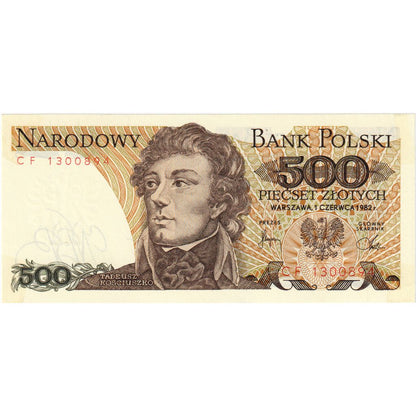 Polsko, 
  
  500 zlotých, 
  
  1982-06-01