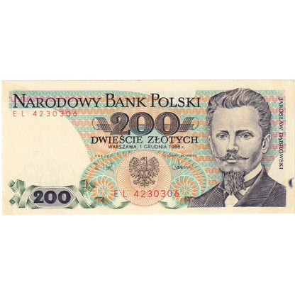 Polsko, 
  
  200 zlotých, 
  
  12.12.1988