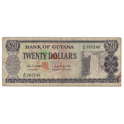 Bankovka, 
  
  Guyana, 
  
  20 dolarů