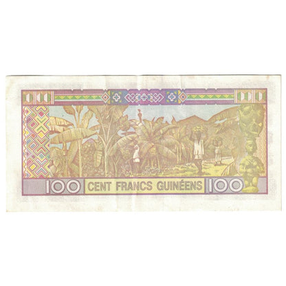 Bankovka, 
  
  Guinea, 
  
  100 franků