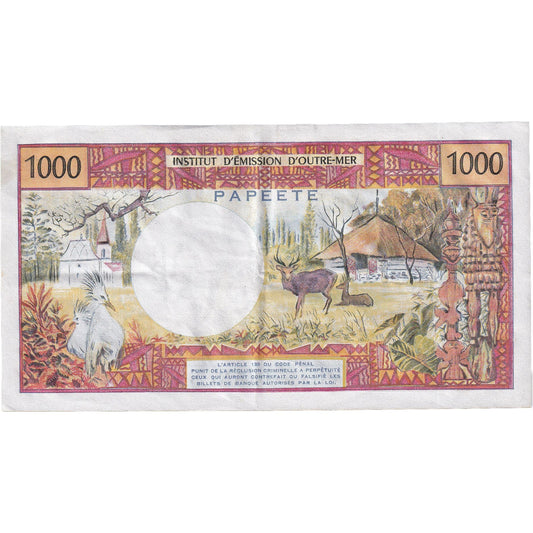 Bankovka, 
  
  Tahiti, 
  
  1000 franků