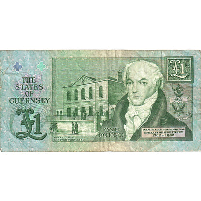 Bankovka, 
  
  Guernsey, 
  
  1 libra