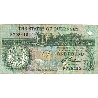 Bankovka, 
  
  Guernsey, 
  
  1 libra