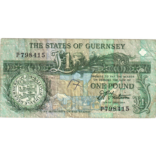 Bankovka, 
  
  Guernsey, 
  
  1 libra