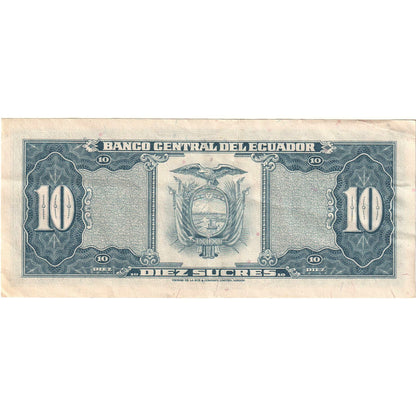 Ekvádor, 
  
  10 Sucres, 
  
  1982
