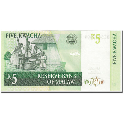 Bankovka, 
  
  malawi, 
  
  5 Kwacha