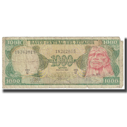Bankovka, 
  
  Ekvádor, 
  
  1000 Sucres