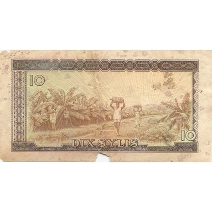 Bankovka, 
  
  Guinea, 
  
  10 Sylis