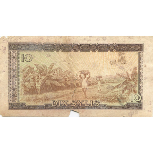 Bankovka, 
  
  Guinea, 
  
  10 Sylis