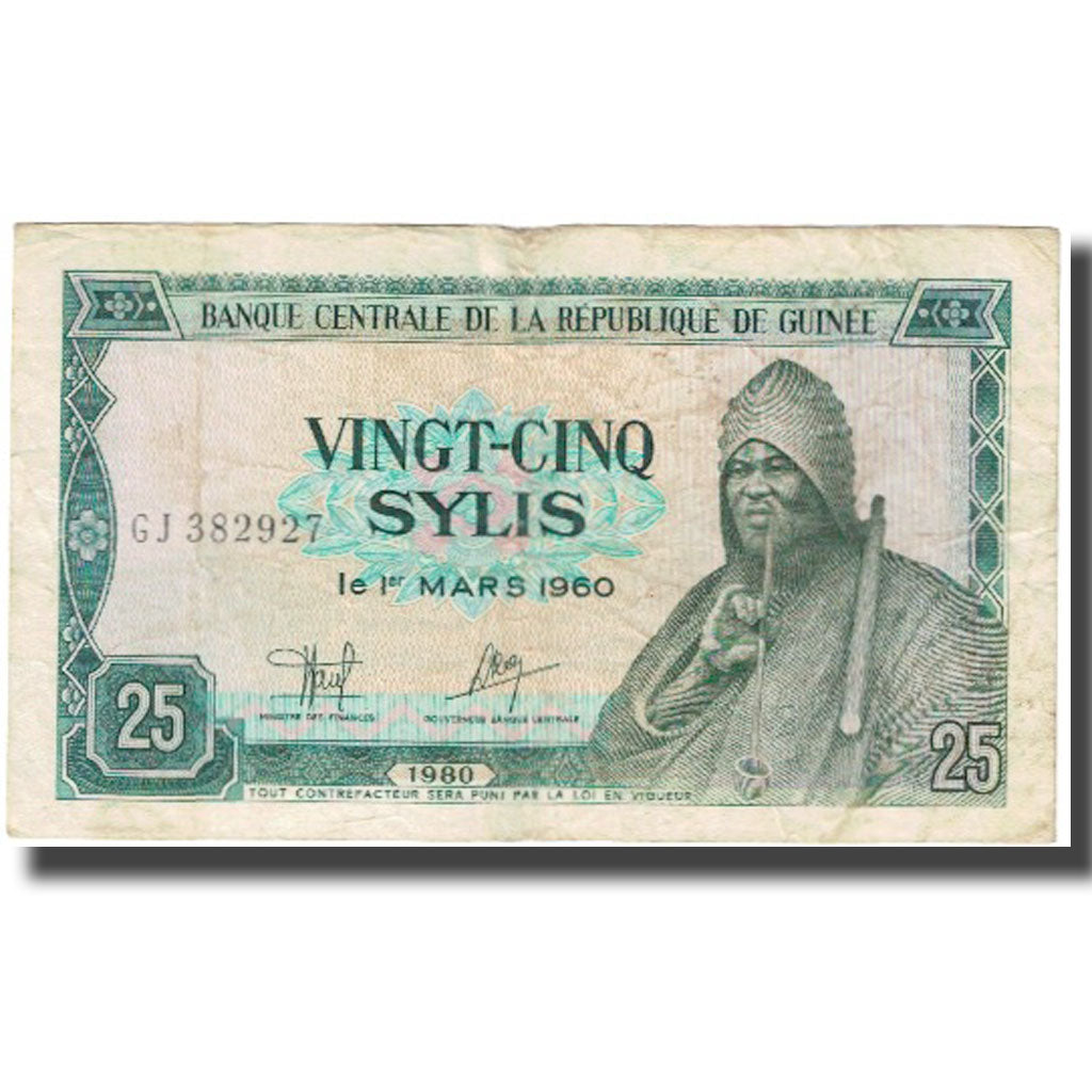 Bankovka, 
  
  Guinea, 
  
  25 Sylis
