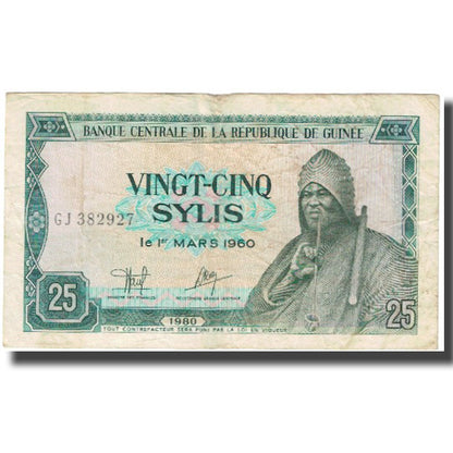 Bankovka, 
  
  Guinea, 
  
  25 Sylis