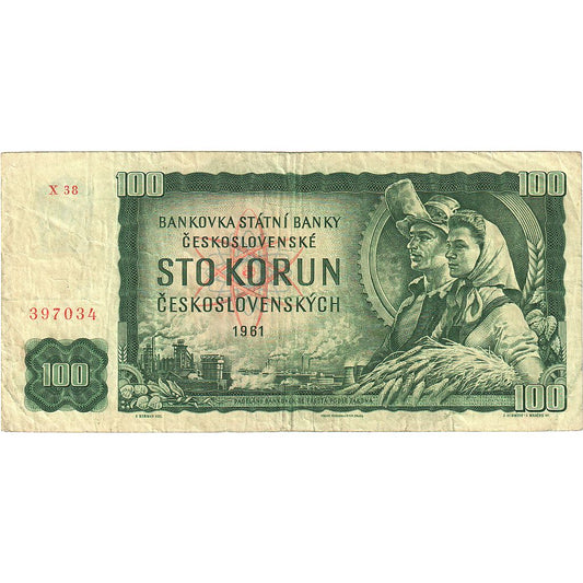 Bankovka, 
  
  Československo, 
  
  100 korun
